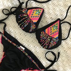 Bohemian Festival Beaded Embroidered Bikini